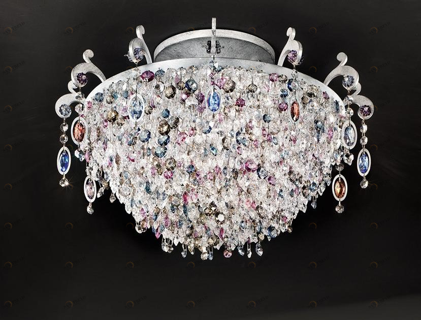 Masiero Потолочный светильник из металла с кристаллами Rosemery sun-id-1476594