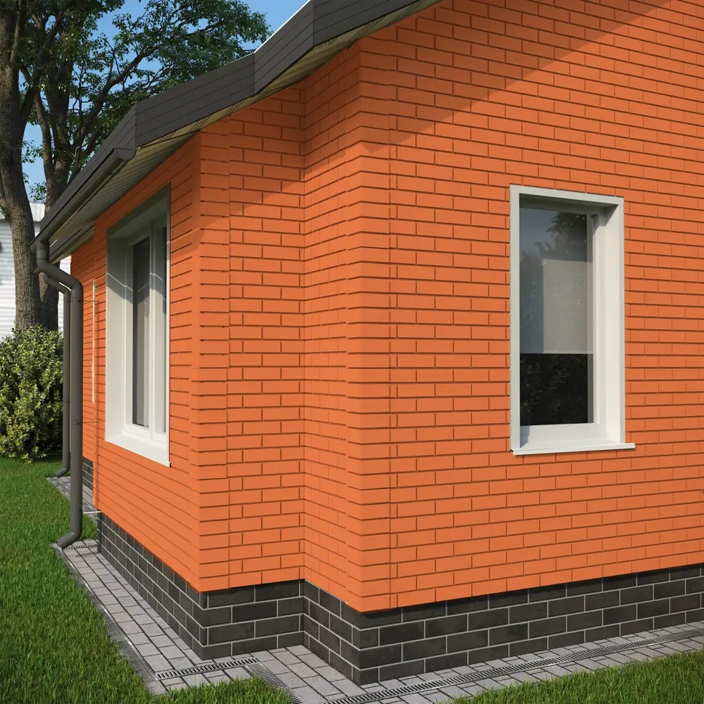 Фасадная панель Grand Line 417x1105 мм мм кирпич терракотовый 0.38 м² STLM-2100481 - Вид №2