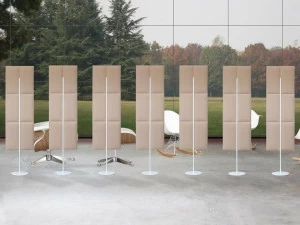 Slalom Отдельностоящая звукопоглощающая офисная перегородка из полиэфирного волокна Ecorange