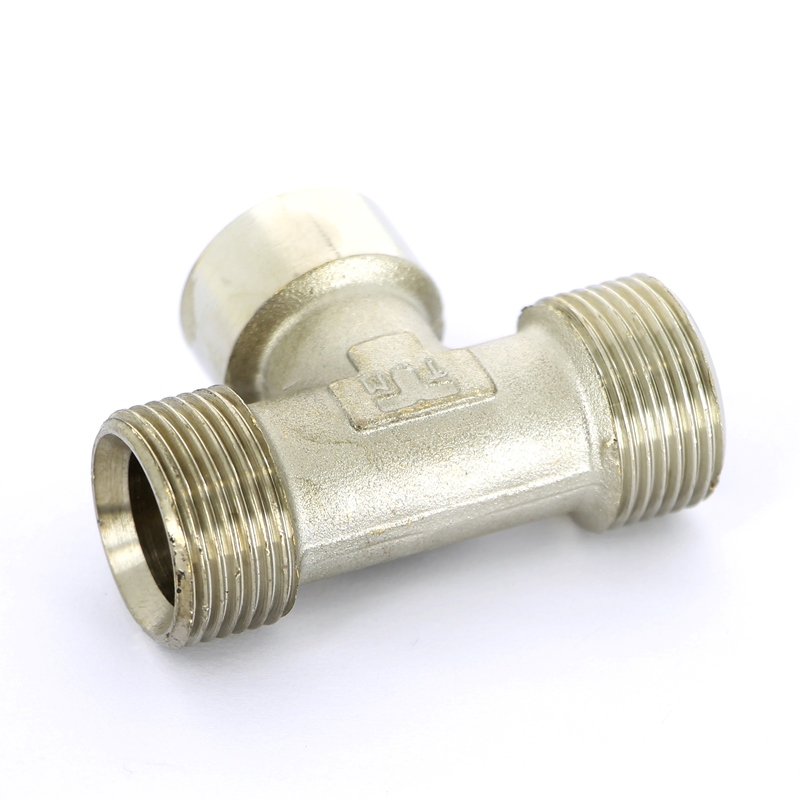 Тройник НВН никелированный евроконус TIEMME 3/4"EKх1/2"х3/4"EK 1640026 - Вид №2