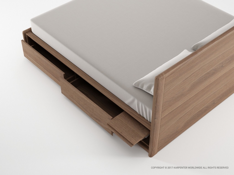 443_1032 Двуспальная кровать с тканевым изголовьем Karpenter Circa17 - Вид №3