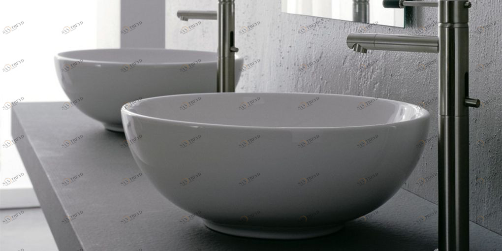 8009 Накладная раковина на столешницу  овальная Scarabeo Ceramiche 