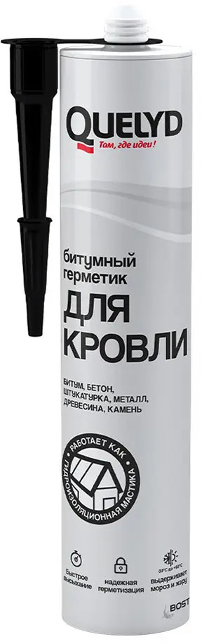 91741974 Герметик Quelyd для кровли черный 280 мл STLM-0855666