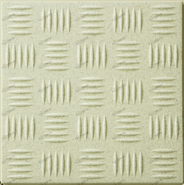 Керамический гранит Уральский гранит U126A 30x30x12(+1,5) усиленный РИФЛЕНЫЙ молочный 7946