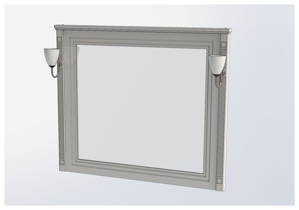 Зеркало Aquanet Паола 120 белый/серебро 00181768 - Вид №3