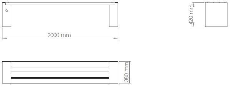 ENCHO ENCHEV - ETE Скамейка из бетона и дерева без спинки  238  - Вид №4