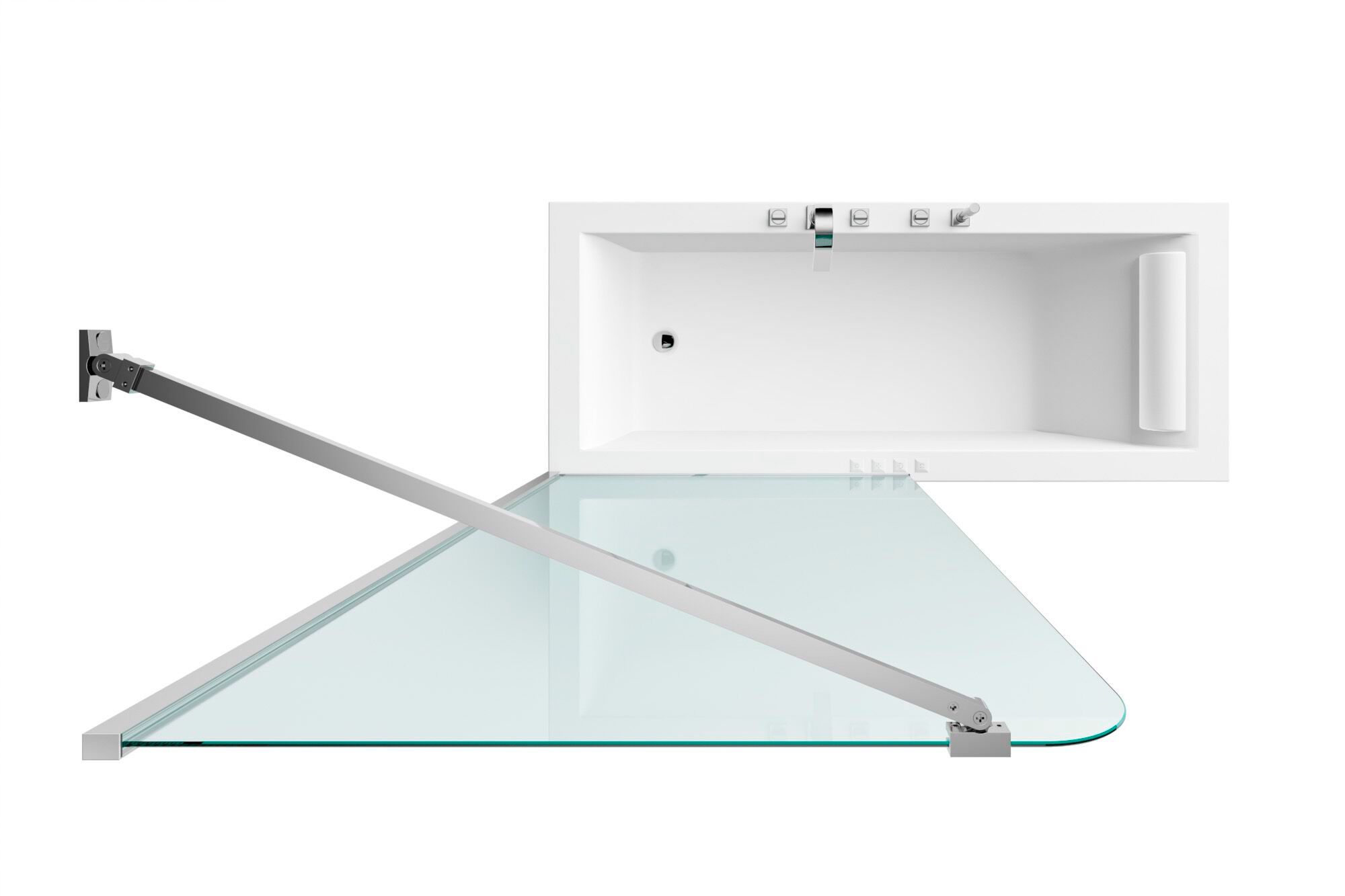 Алюминиевая и стеклянная фиксированная стена ванны TAMANACO TSV50 ARCH-00075827 - Вид №3