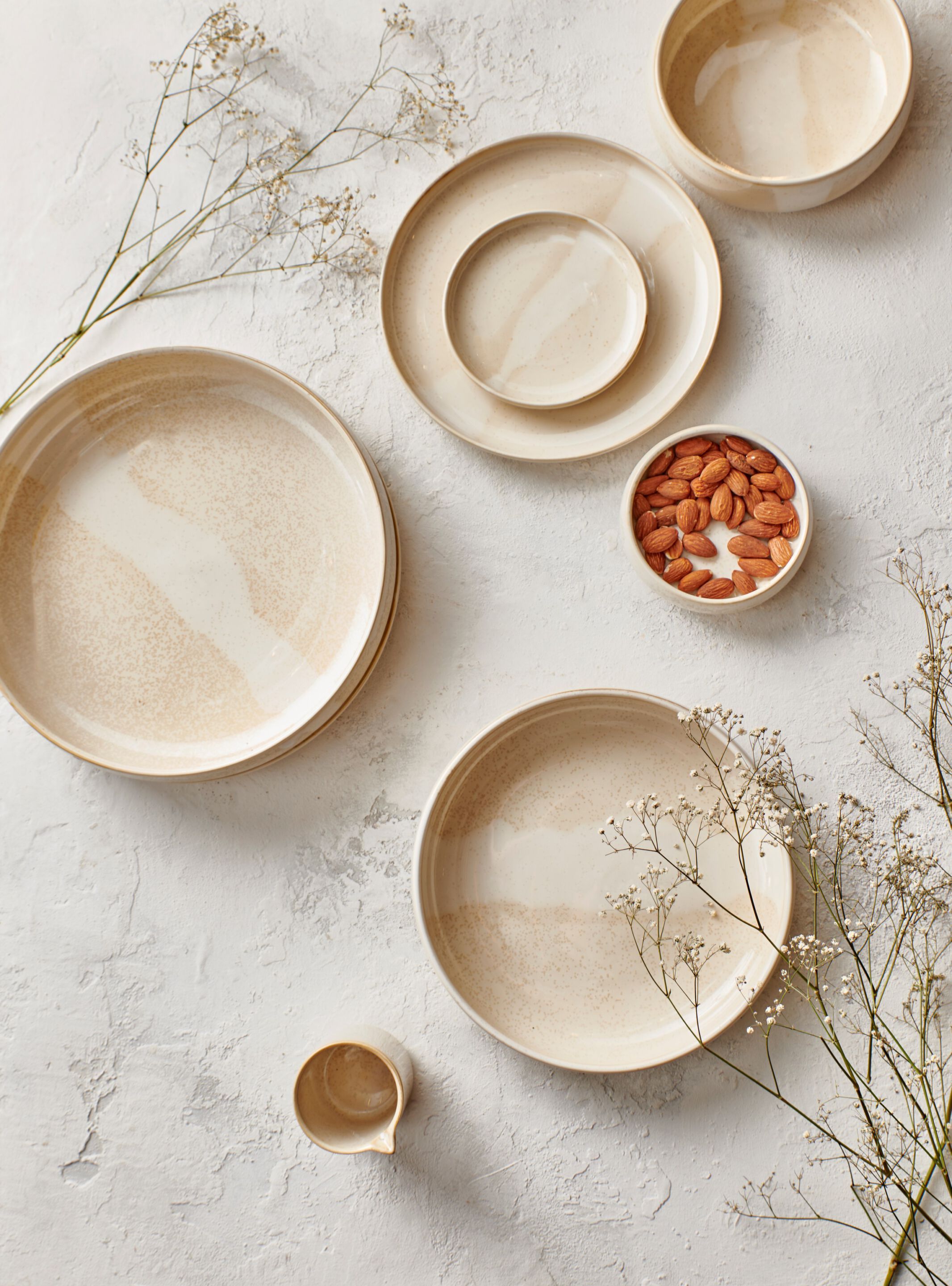 Фарфоровая плоская круглая тарелка POMAX Nougat ARCH-00069670 - Вид №4