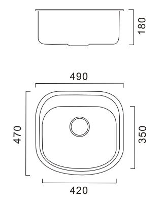 HB4749 Кухонная мойка , полированная сталь Haiba  - Вид №2