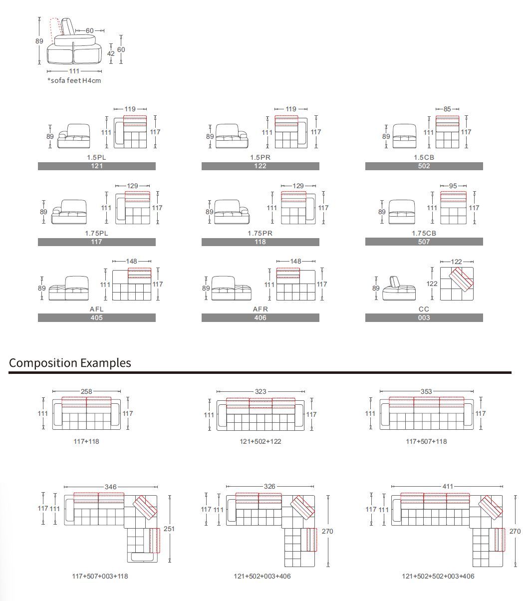 Кожаный модульный диван CAMPO DE' FIORI CL376 ARCH-00017316 - Вид №8
