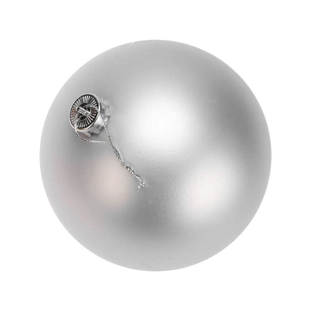 Елочный шар ø15 см пластик серебро Santreyd STLM-2137341 - Вид №1