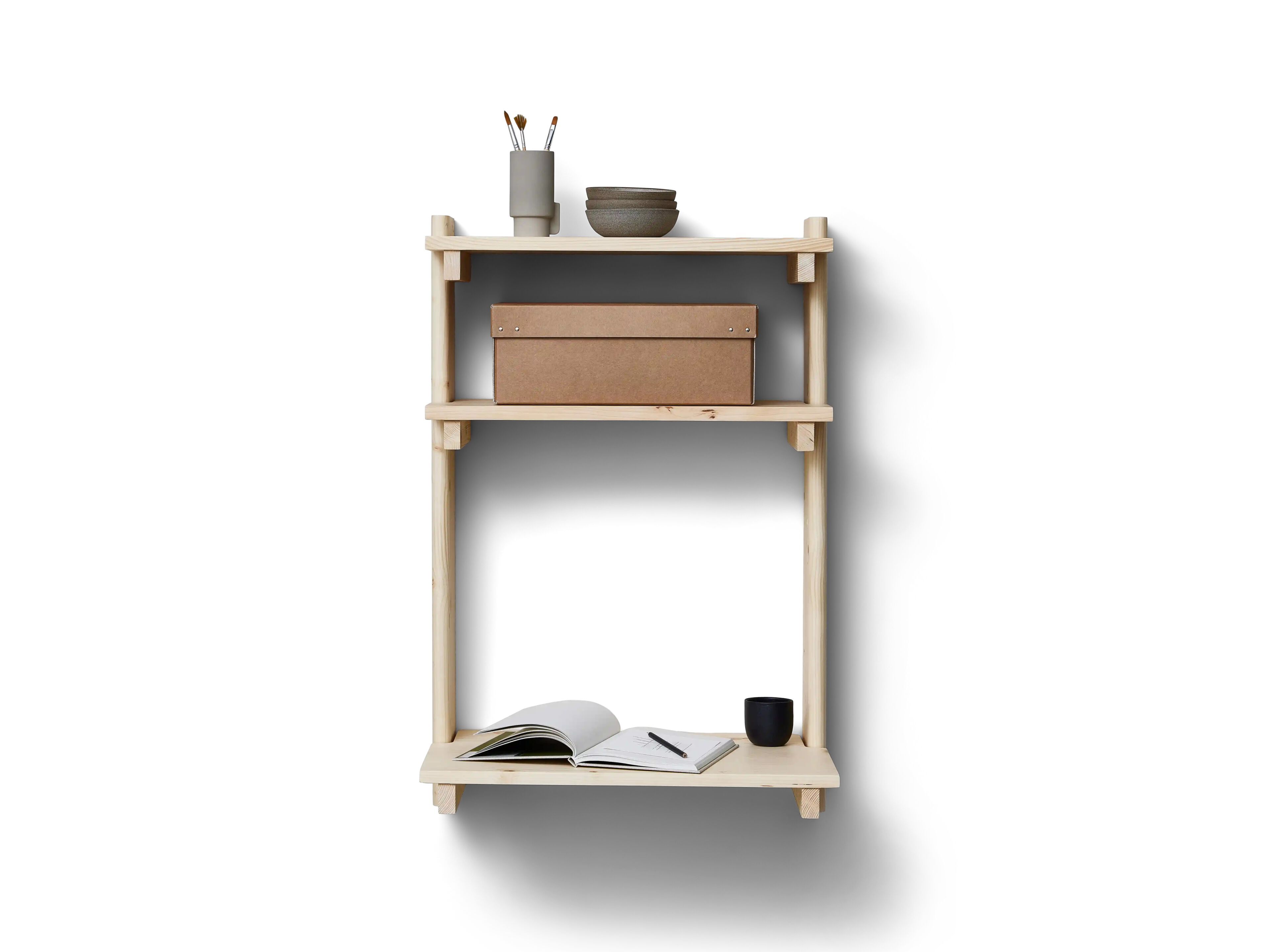 Деревянный подвесной книжный шкаф с письменным столом Form & Refine Beam ARCH-00146803