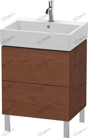 LC677501313 L-Cube Тумбочка напольная Американский орех, натуральный шпон Duravit