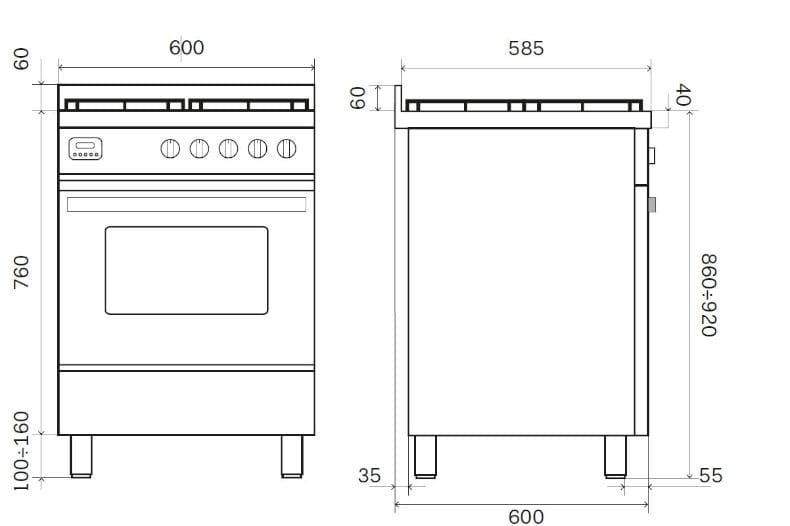 Отдельно стоящая кухня из нержавеющей стали Ilve Pro Line ARCH-00128771 - Вид №2
