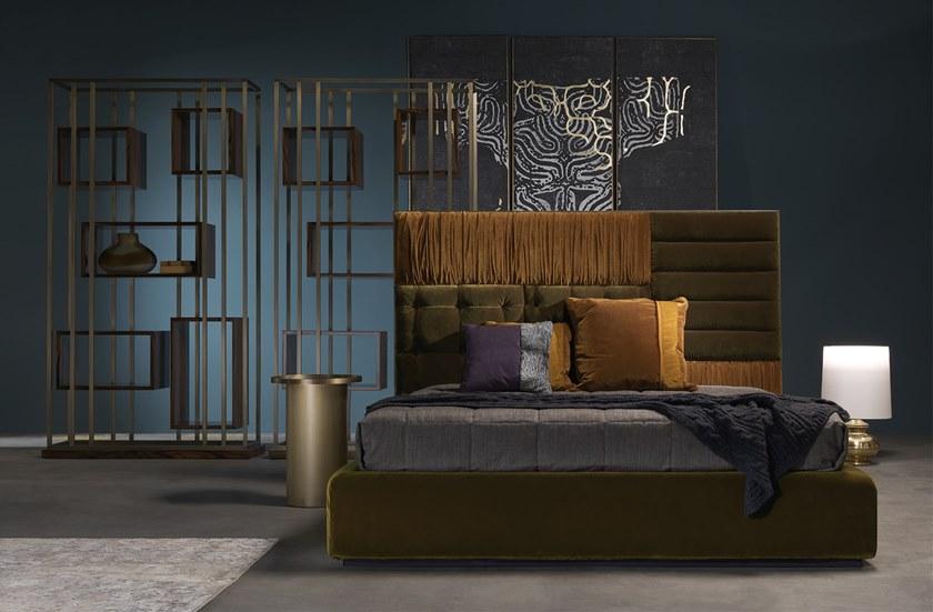 Gianfranco Ferré Home Кровать king size с обивкой из ткани с высоким изголовьем sun-id-1409621 - Вид №2