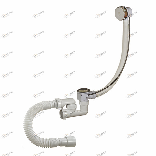 Сифон для ванны регулир. с перел. и гибк. трубой (полуавтомат) А-28089 (О)  А-28089 ОРИО 151667