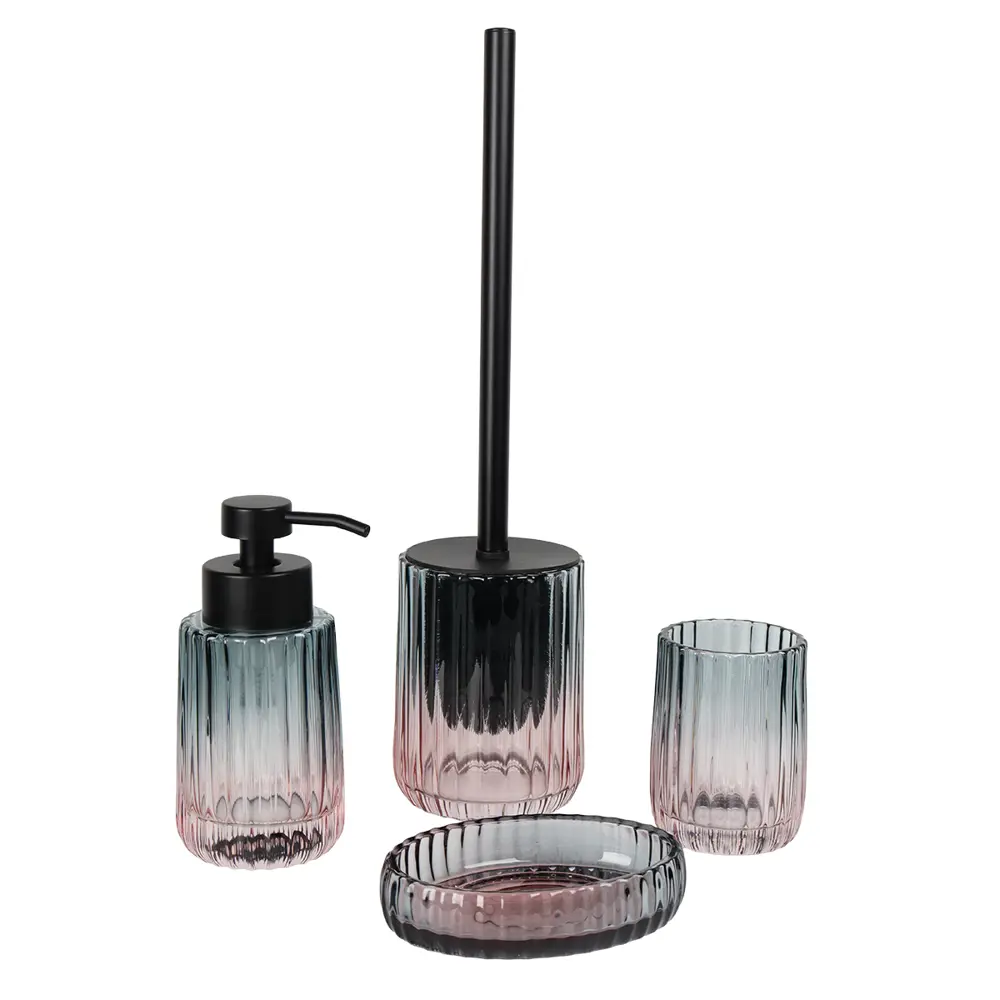 Стакан для щеток санрайз стекло розово-голубой Santreyd STLM-2029107 - Вид №2