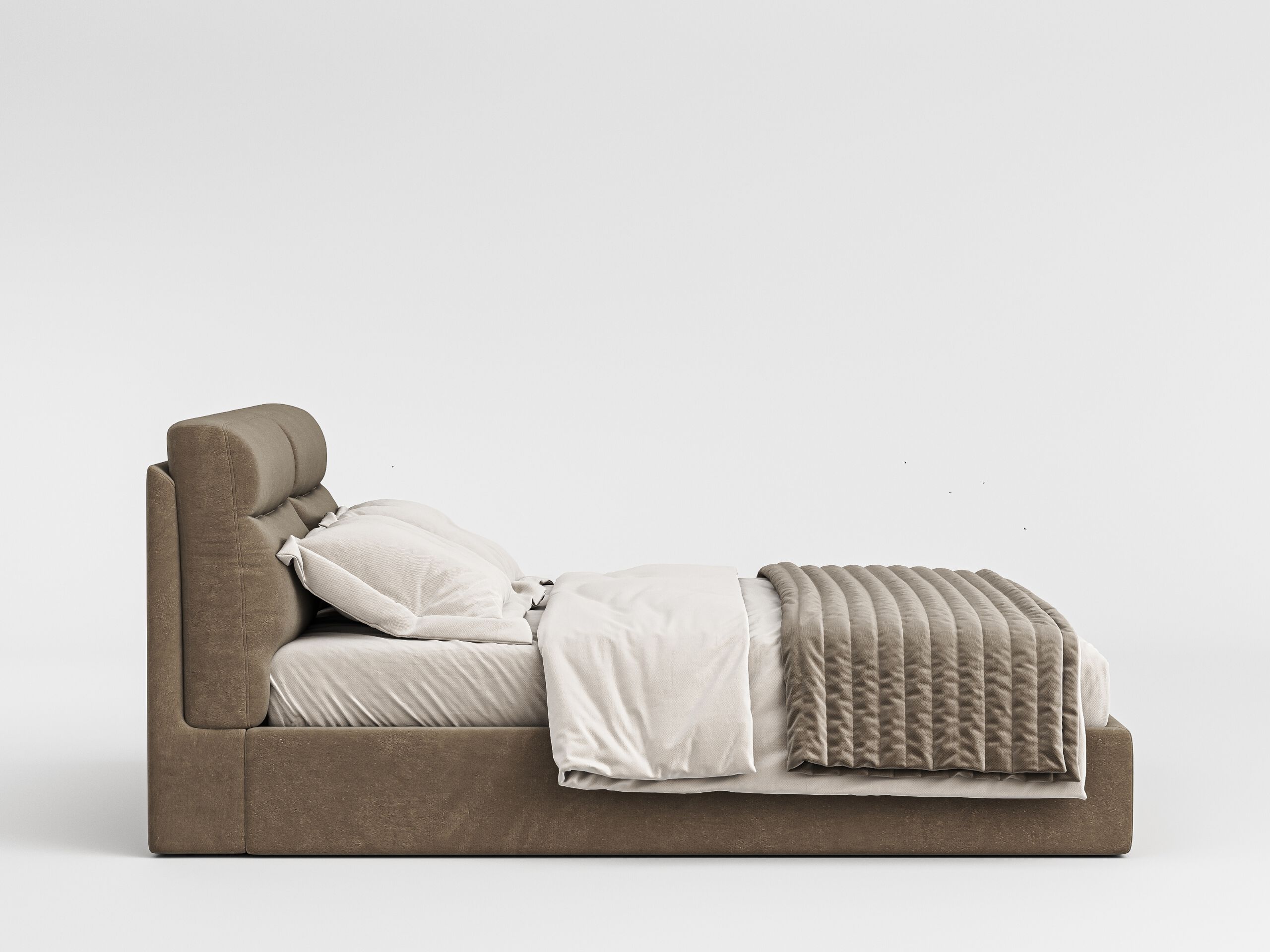 Двуспальная кровать с мягким изголовьем Woodsoft VANCOUVER ARCH-00078784 - Вид №2