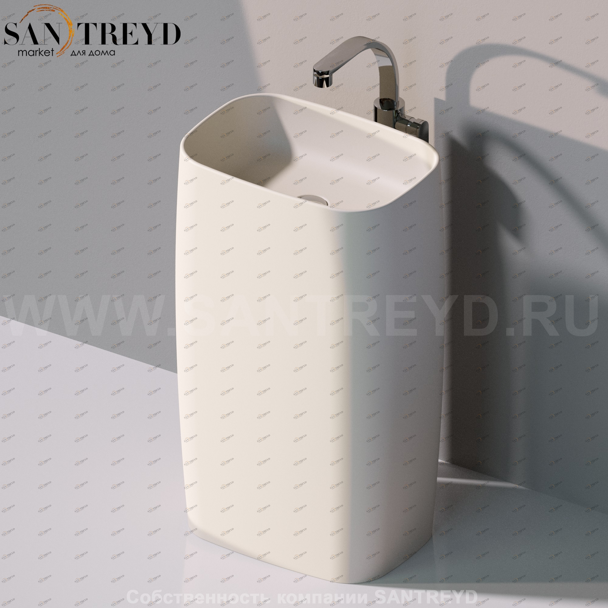 FG52C9003 Напольная раковина стоящая прямоугольная Ceramica Flaminia Flag