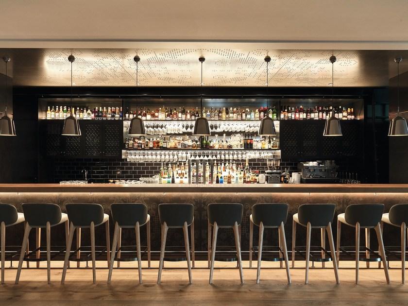 Very Wood Табурет высокий, обитый тканью, с подставкой для ног Bellevue sun-id-1415656 - Вид №2