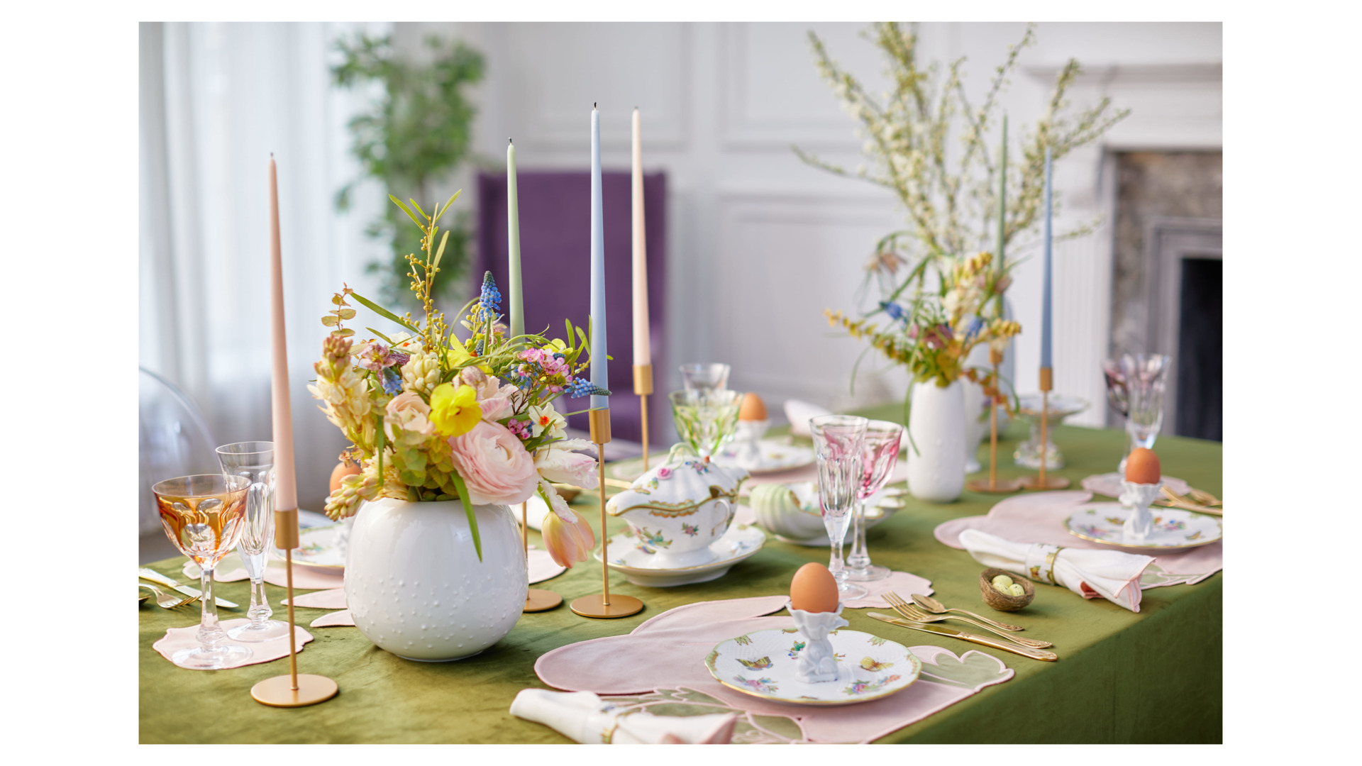 10677592 Truffle Bee Набор плейсматов Truffle Bee Easter bunny velvet 40х43см, 2шт, розово-зеленый, полиэстер Ткань  - Вид №4