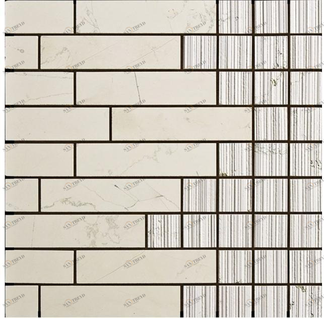 Ideamarmo Мозаика из мрамора Biancone Shake Shk 303