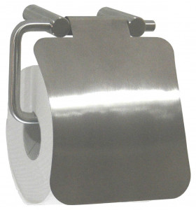 AI0080CS Держатель рулона туалетной бумаги из сатинированной нержавеющей стали с крышкой mediclinics