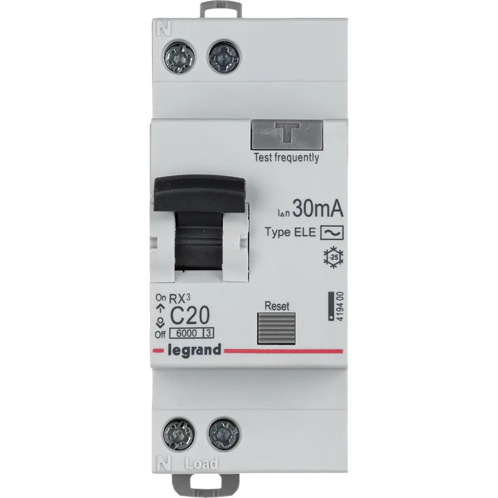 Дифференциальный автомат Legrand RX3 20А 1P+N AC 82152810 STLM-1504213 - Вид №2