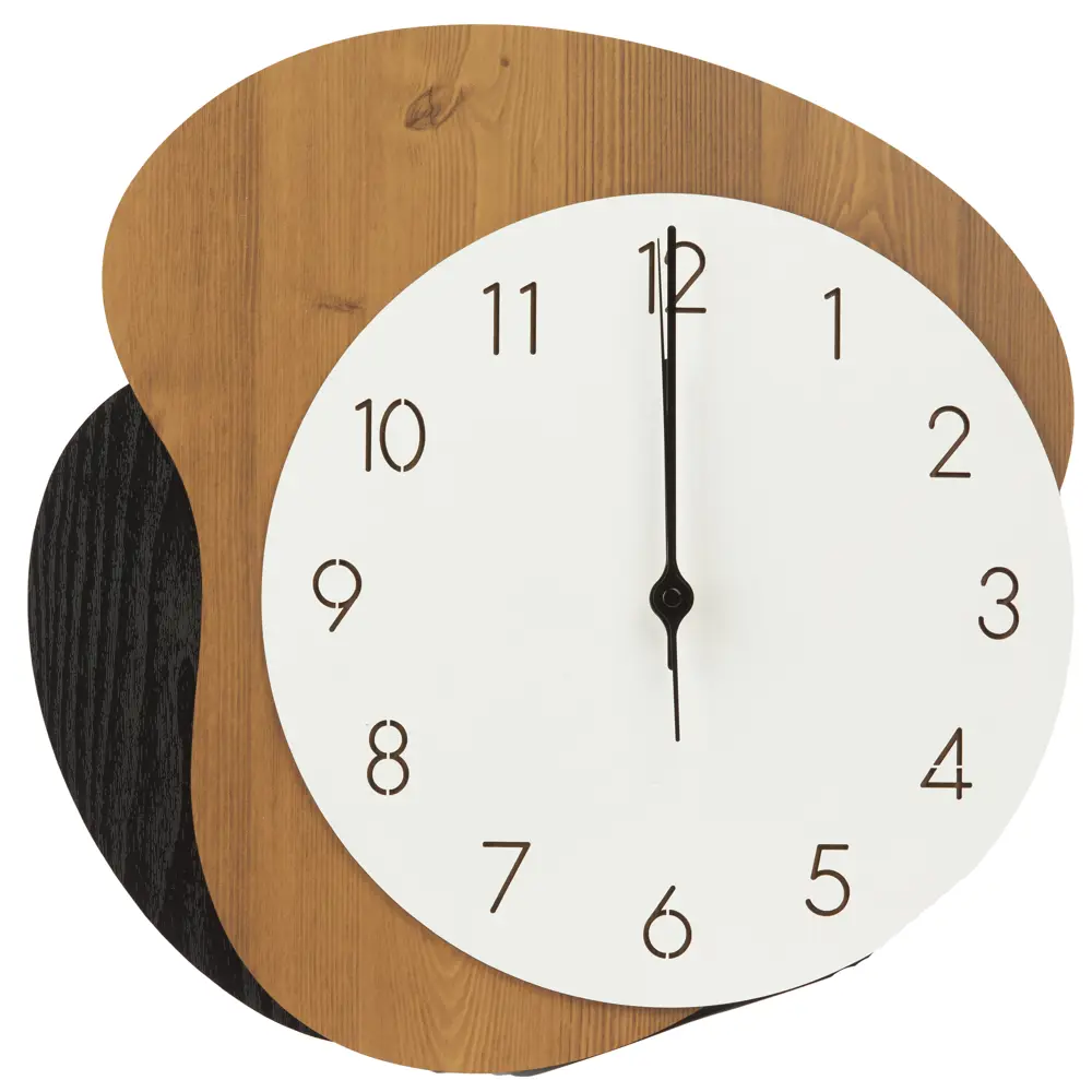 Часы настенные M407 фигурные МДФ цвет белый бесшумные ø38 см Santreyd STLM-2140429