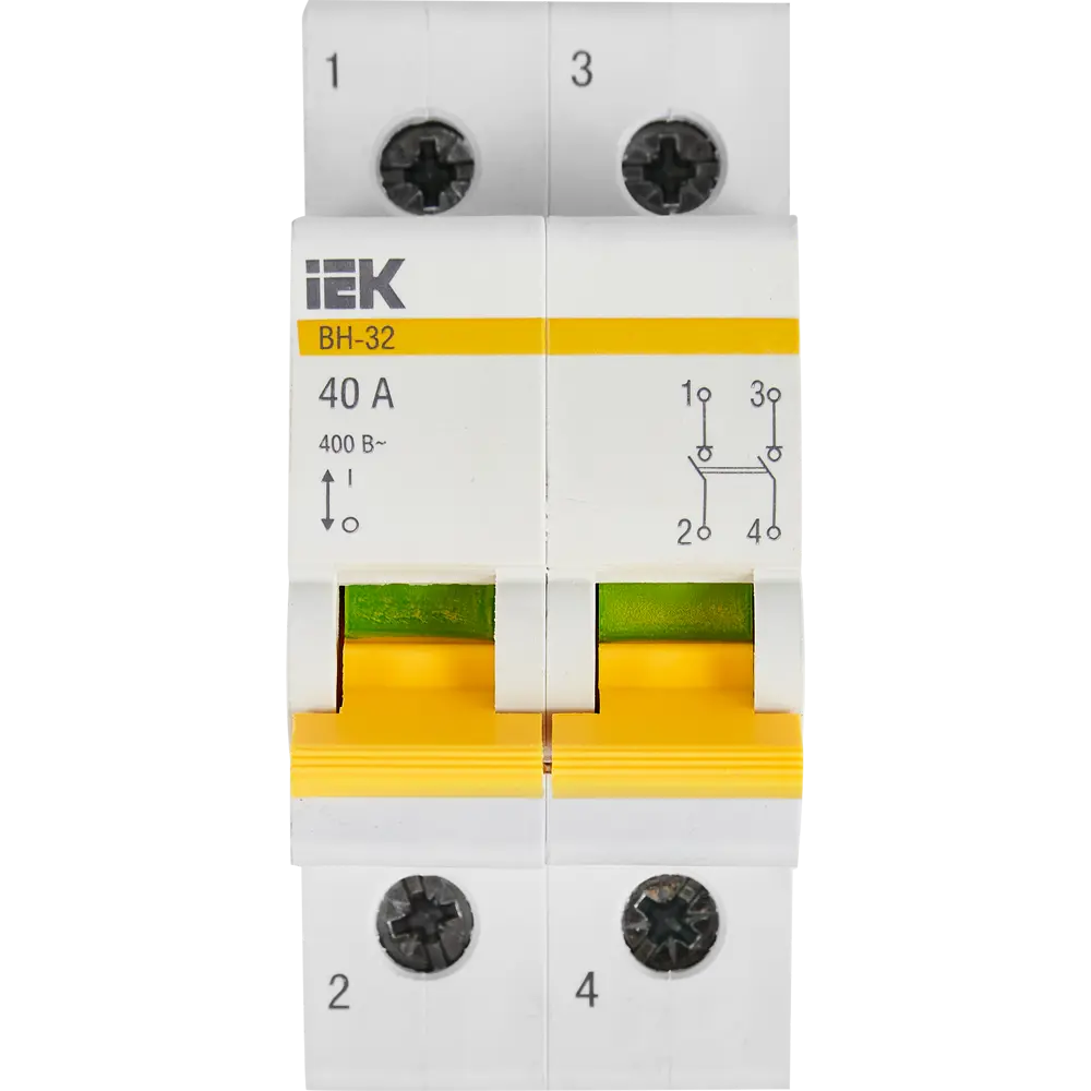 Выключатель нагрузки IEK ВН-32 2-полюсный 40А с защитой от КЗ 82207939 STLM-0022010 - Вид №1