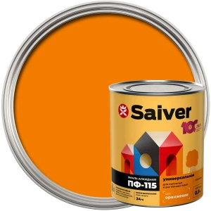 Эмаль ПФ-115 Saiver Lux цвет оранжевый 0.8 кг 83402375 STLM-2125260