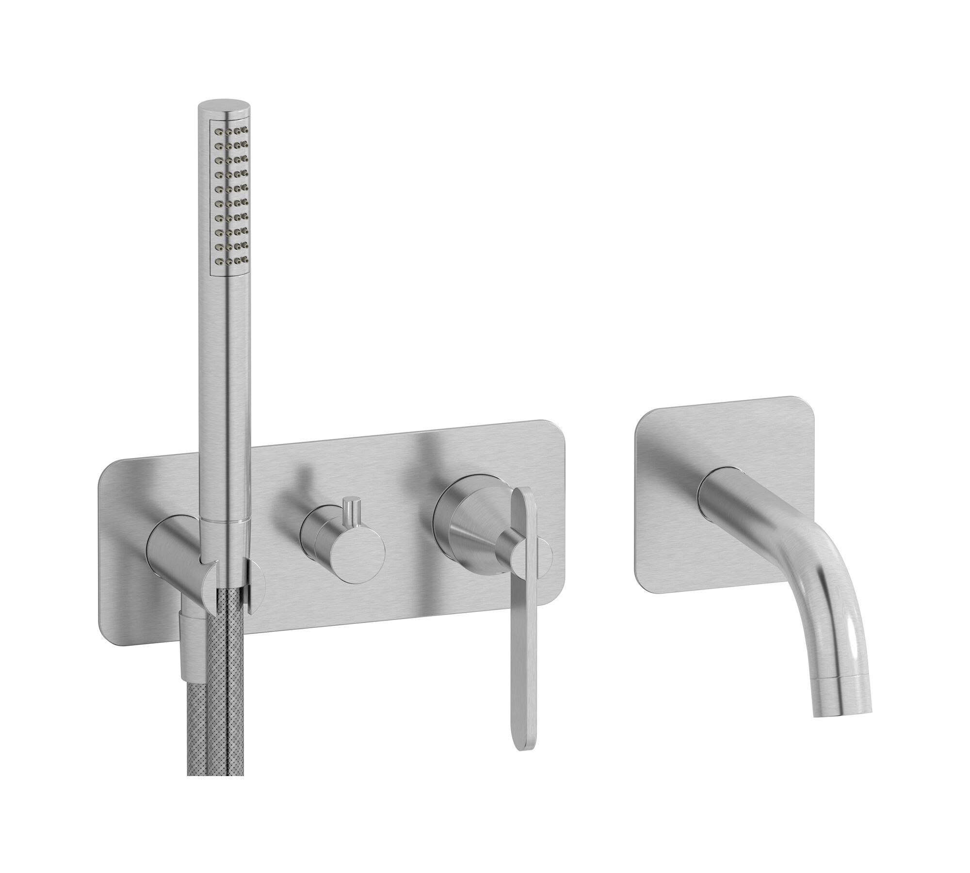 Настенный смеситель для ванны с 4 отверстиями и ручным душем IB Soho ARCH-00070482 - Вид №5