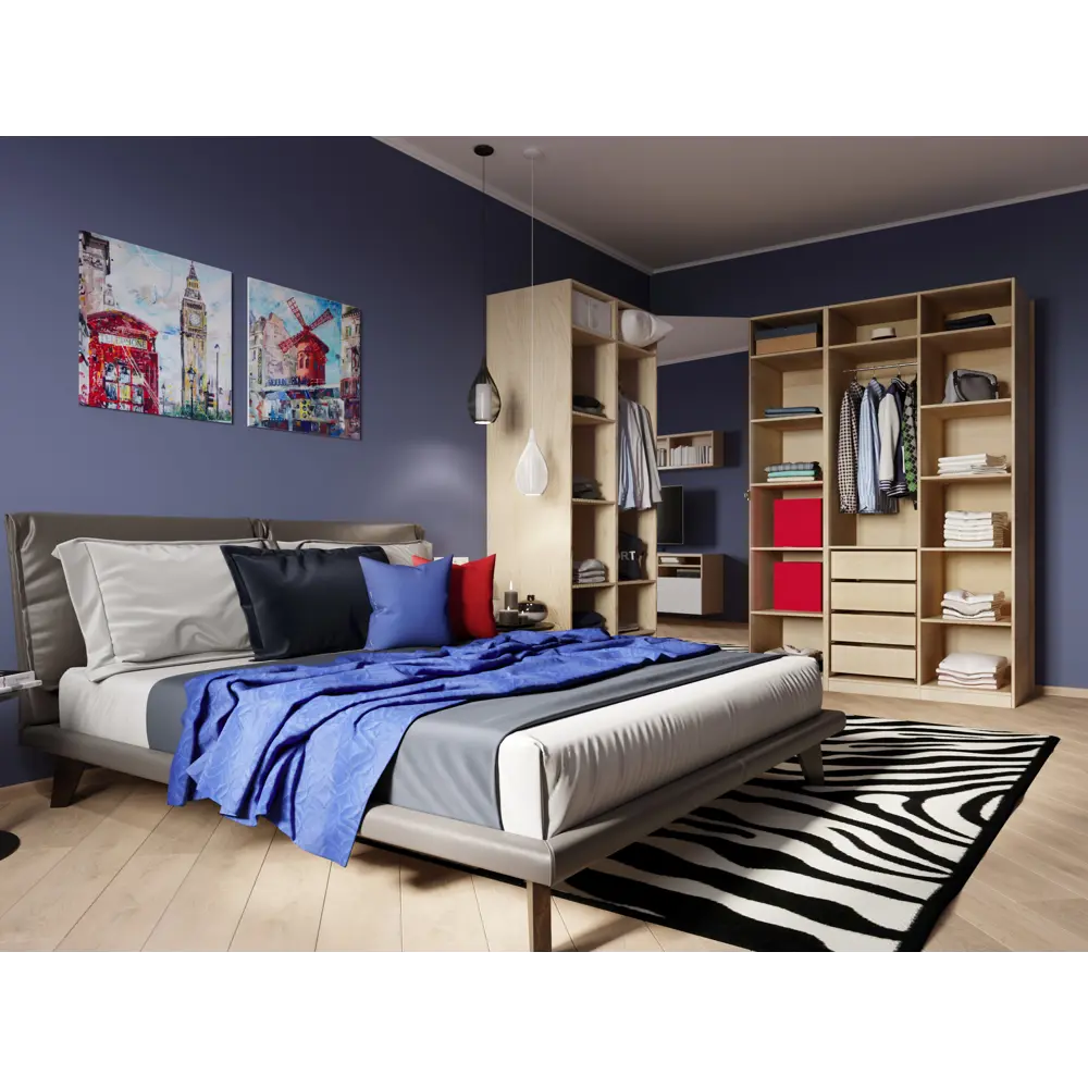 Короб Spaceo 310x310x310 мм, 29.7 л, полиэстер, цвет красный STLM-2108467 - Вид №5