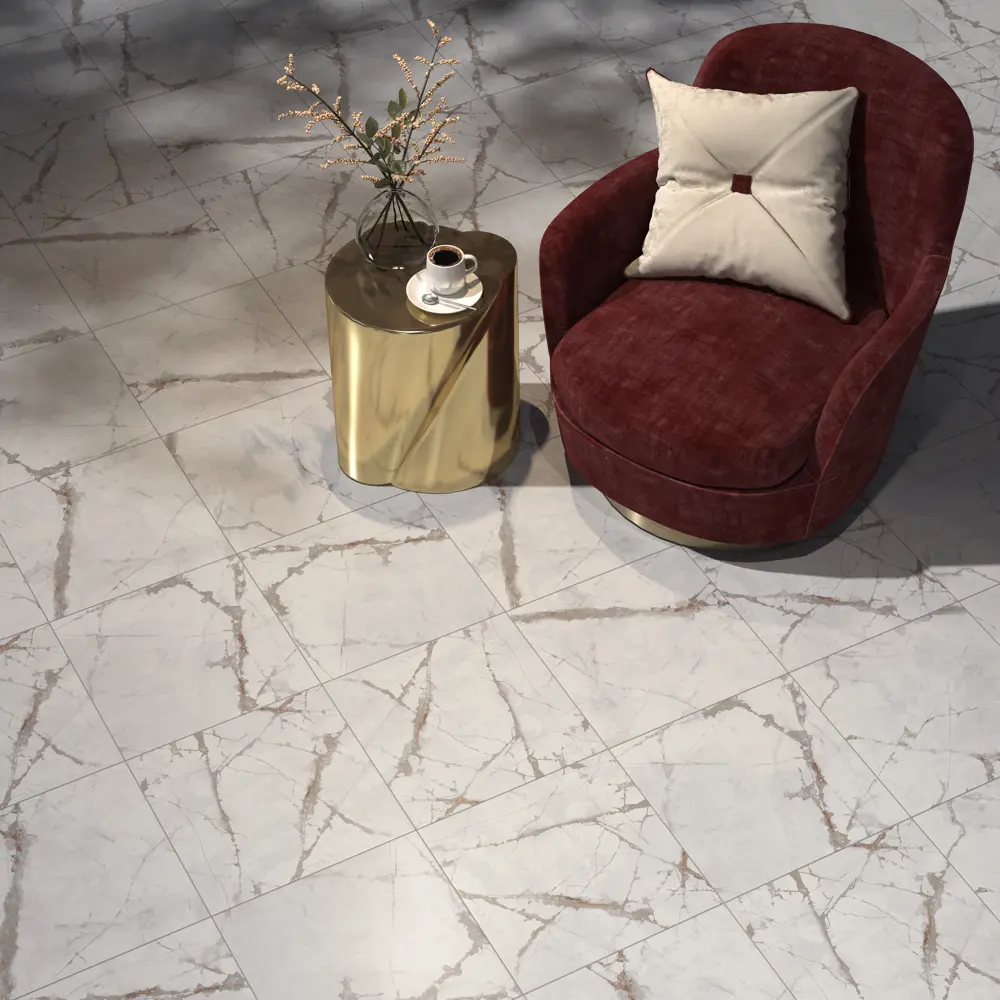 Керамогранит Kerama Marazzi Лана белый мрамор 40х40 см для интерьера и экстерьера 89380725 STLM-1582432