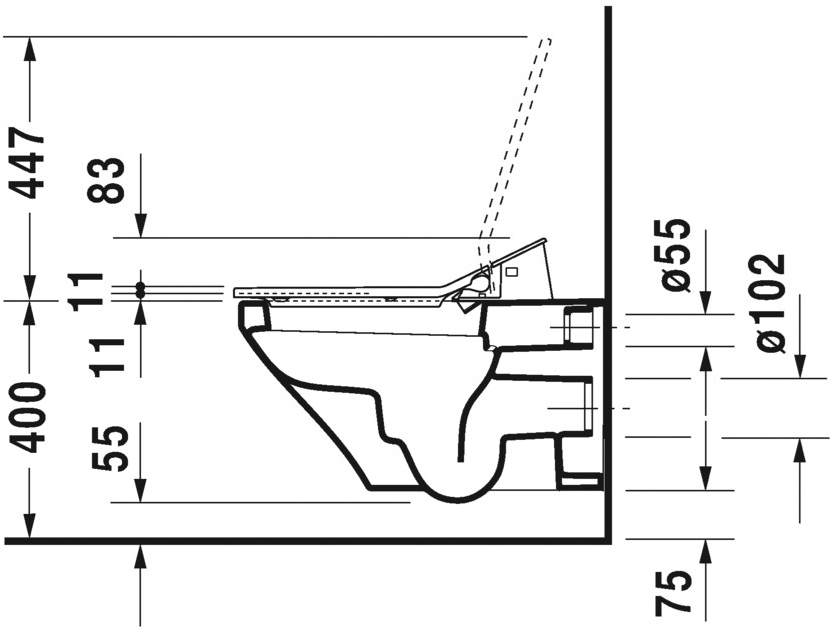 253759 Подвесной унитаз настенный Белый Duravit Durastyle Германия - Вид №10