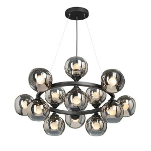 Подвесная люстра Vitaluce V4485-1/15S VITALUCE ДИЗАЙНЕРСКИЕ 328910 Серый;прозрачный