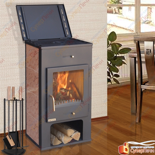 Печь-камин Мета Нарва с чугунной плитой 1007 - Вид №1