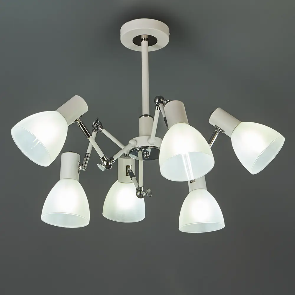 Потолочная люстра SCHAFFNER Interna - 6 ламп с матовыми стеклянными плафонами 87460832 STLM-0073918 - Вид №1