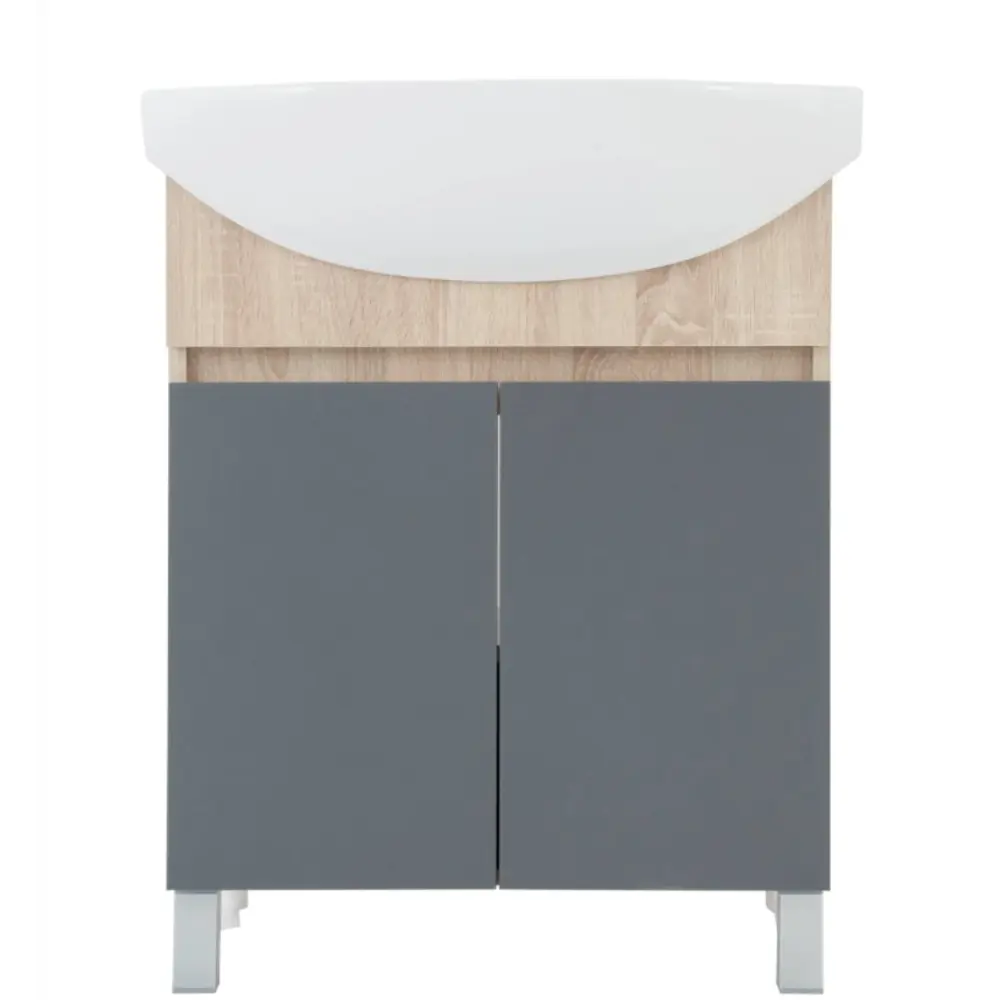 Тумба под раковину Соло 50 см, цвет серый Santreyd STLM-2111977