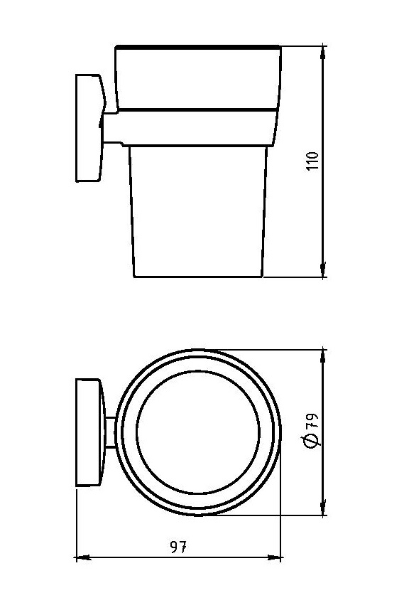 Держатель стакана Novaservis Metalia 11 0106.0 хром 01060 - Вид №1