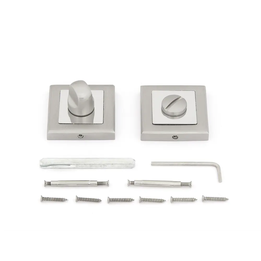 Накладка фиксатор Фабрика Замков A 200 BK PC алюминий цвет матовый хром STLM-2061316 - Вид №1