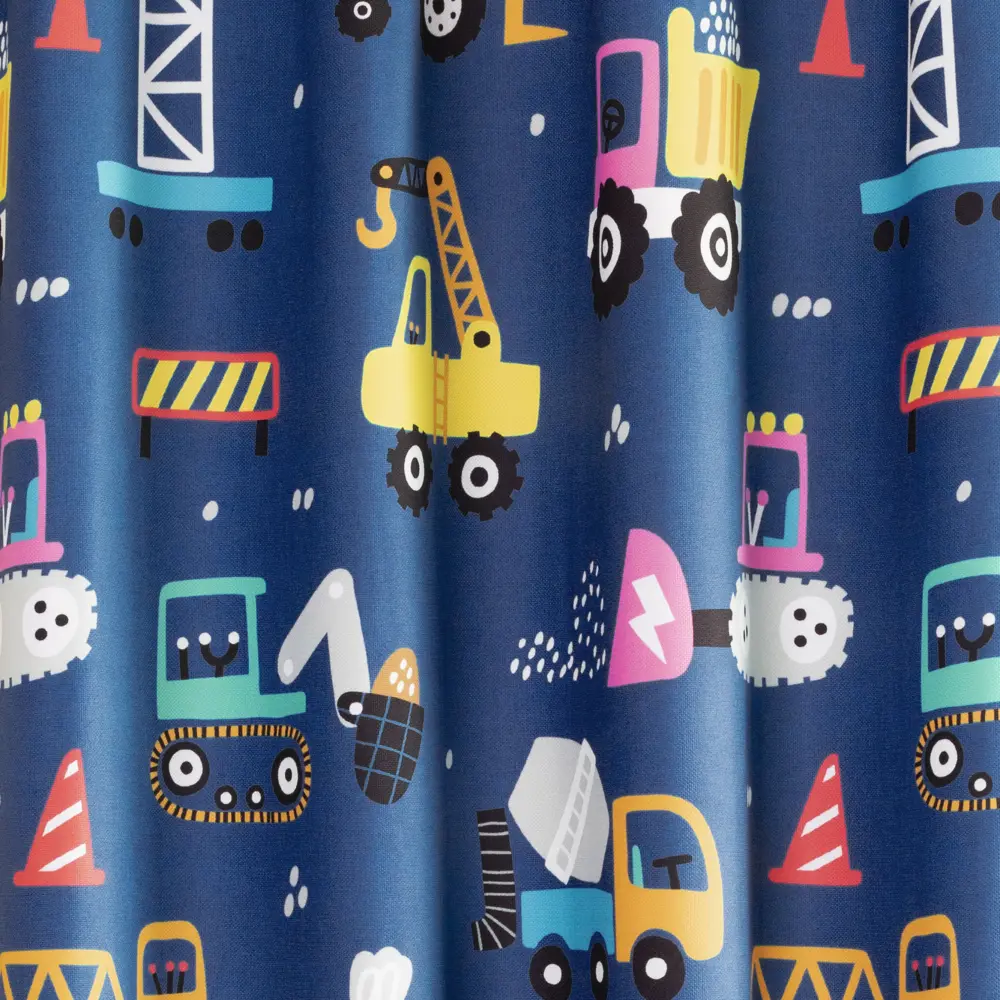 Штора на ленте Машинки 160x260 см цвет синий GARDEN STLM-2080203 - Вид №1