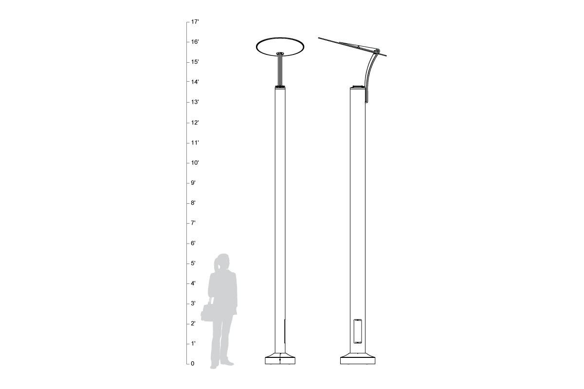 FSRT246 3речки пешеходное освещение  Forms-surfaces  - Вид №6