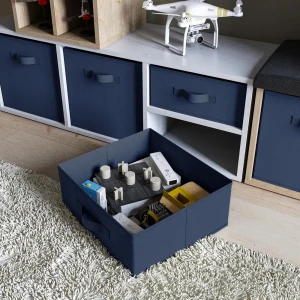 Короб Spaceo KUB Saphir 15x31x31 см 14.4 л полиэстер цвет синий 81990616 STLM-2106184