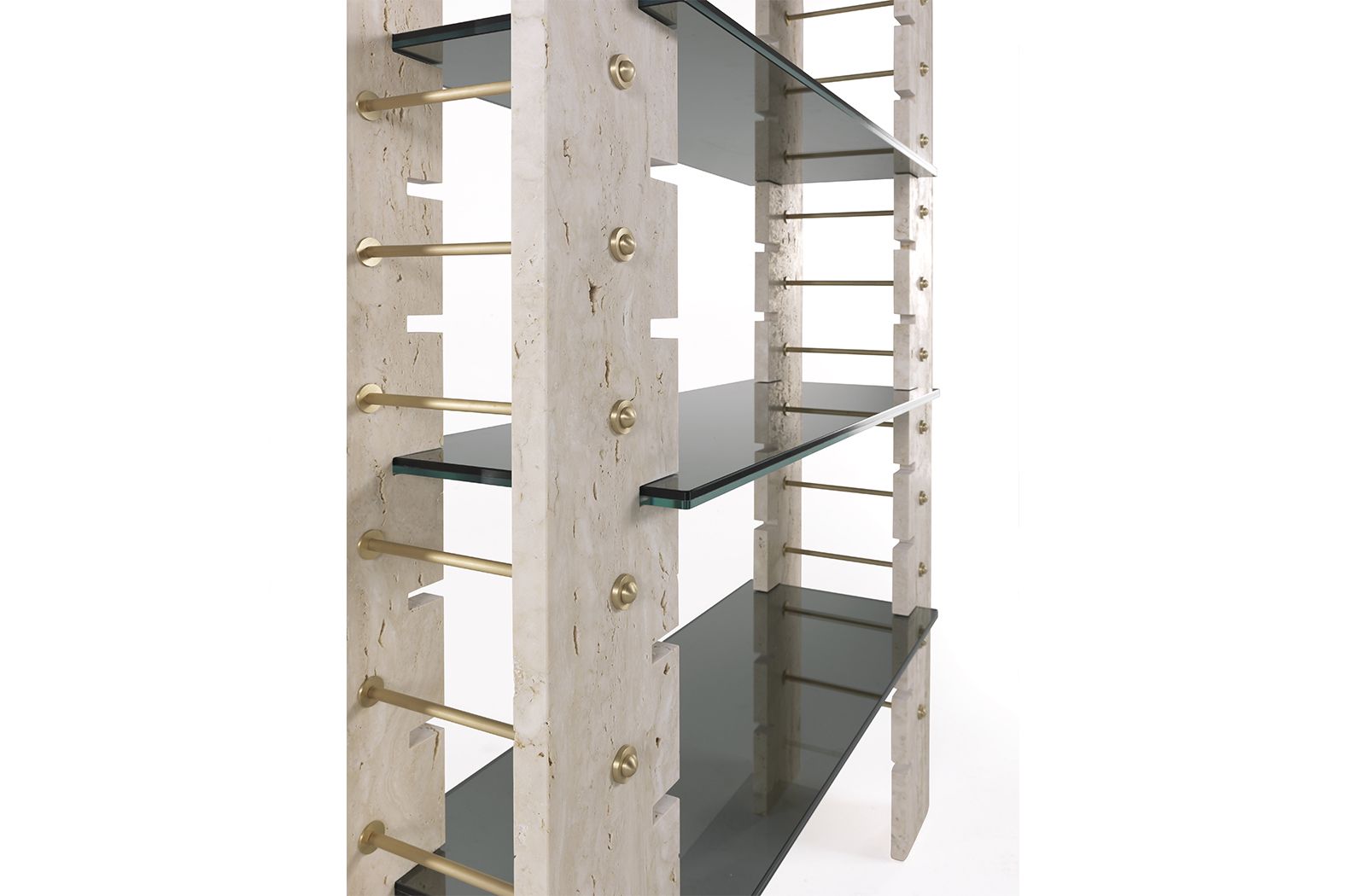 Книжный шкаф из травертина и стекла Gianfranco Ferré Home Fitzroy ARCH-00053509 - Вид №2