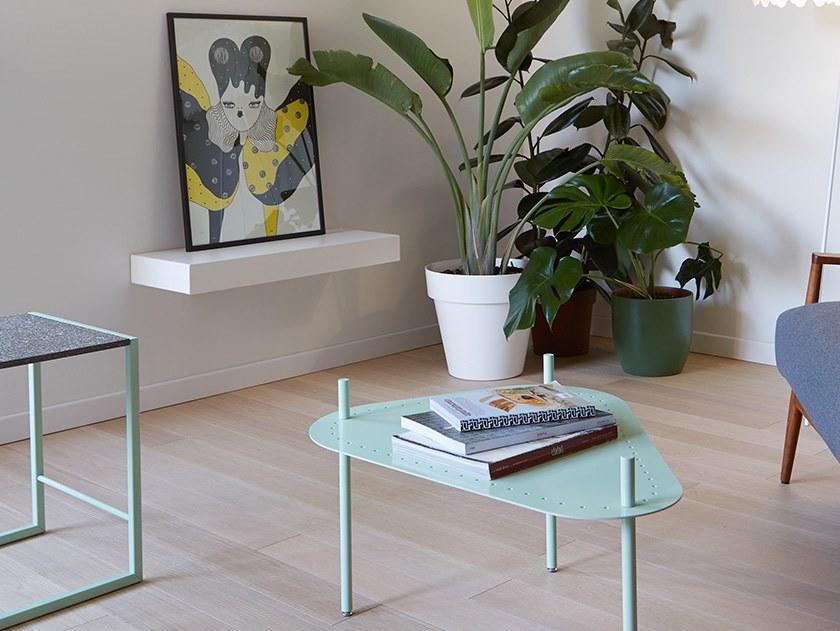 Giacopini Низкий металлический табурет с подставкой для ног Jean sun-id-1397219 - Вид №3