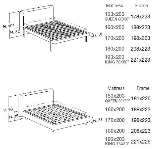 Bolzan Letti Двуспальная кровать с обивкой из ткани Joy sun-id-1487001 - Вид №8