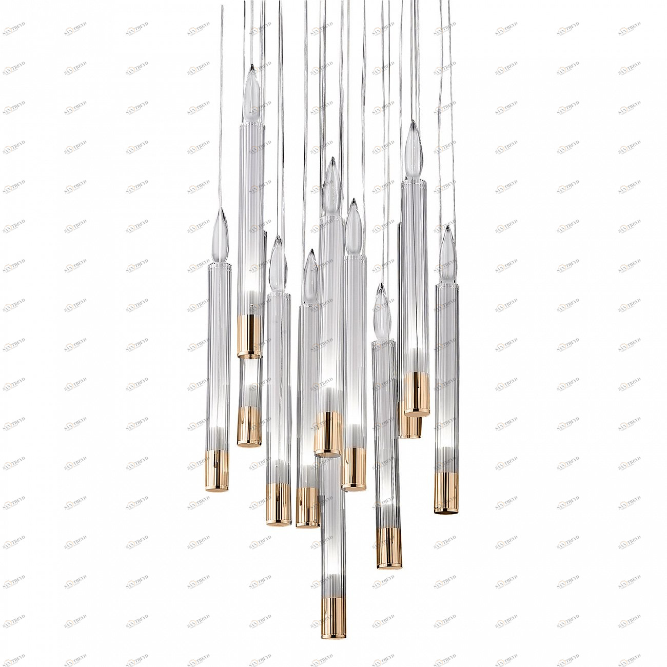 Светильник подвесной 120х42 см латунь Delight Collection P68094-13 brass DELIGHT COLLECTION ДИЗАЙНЕРСКИЕ 00-3882363 Золото;прозрачный 