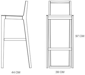 Branca Lisboa Барный стул из фанеры Skin sun-id-1512347 - Вид №6