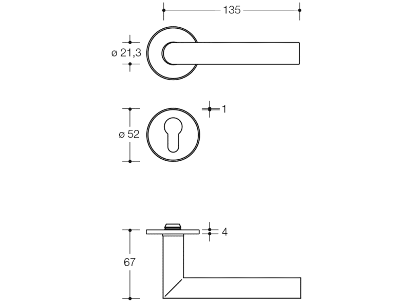162PCIX01230 Модель комнатного набора 162,21 шт. HEWI Beschläge für Innentüren  - Вид №9